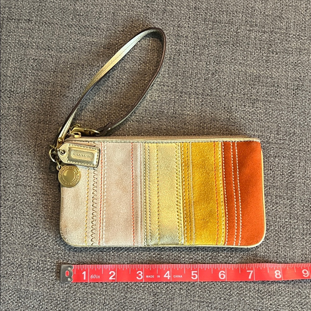 Coach Suede Wristlet Clutch for Fall